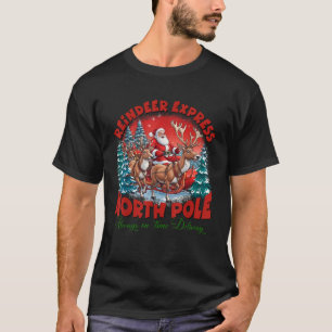 Rentier-Express Nordpol Immer Pünktlich Liefern T-Shirt