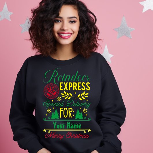 Rentier Express Weihnachtsspeziallieferung an Sie Sweatshirt