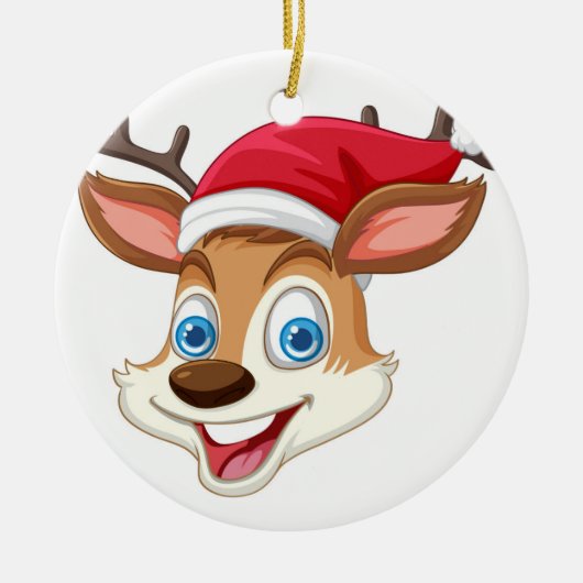 Rentier Face Ornament (Vorne)