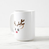 Rentier Face "Seine" Tasse Cup (Vorderseite Links)