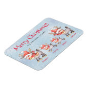 Rentier Family Personalisiert Frohe Weihnachtskart Magnet (Linke Seite)