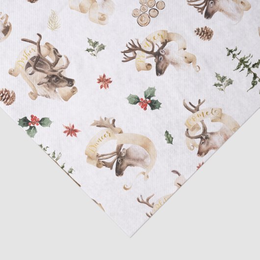 Rentier Farmhouse Weihnachtsbaumfarm | Urlaub Seidenpapier (Ausschnitt)