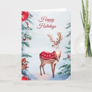 Rentier-Feiertags-Weihnachtskarte Karte