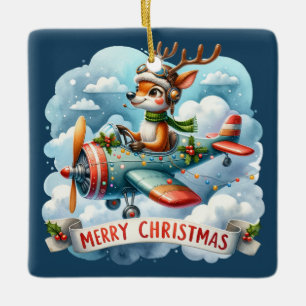 Rentier Fliegerflieger Keramikornament