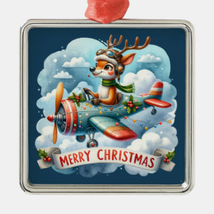 Rentier Fliegerflieger Ornament Aus Metall
