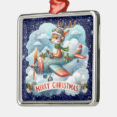 Rentier Fliegerflieger Ornament Aus Metall (Links)