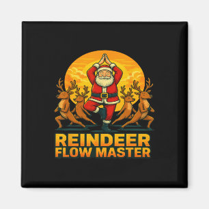 Rentier Flow Master Yoga Weihnachtsmann Weihnachte Magnet