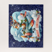 Rentier Flying Airplane Puzzle (Vertikal)
