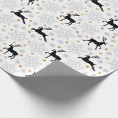 Rentier Flying Geschenkpapier (Ecke)