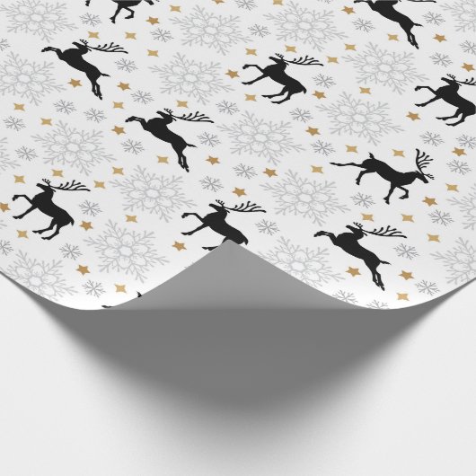 Rentier Flying Geschenkpapier (Ecke)