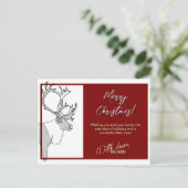 Rentier Frohe Weihnachten individuell anpassbar (Stehend Vorderseite)