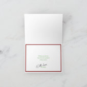 Rentier Frohe Weihnachten Kariert anpassbar Karte (Innenseite)