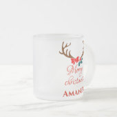 Rentier - Frohe Weihnachten Mattglastasse (VorderseiteRechts)
