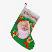 Rentier Frohe Weihnachten Niedlich Adorable Foto N Kleiner Weihnachtsstrumpf (Vorderansicht (hängend))