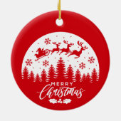 Rentier Frohe Weihnachten - Weihnachtsschmuck (Hinten)