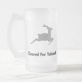 Rentier für Abflug freigegeben Mattglas Bierglas (Links)