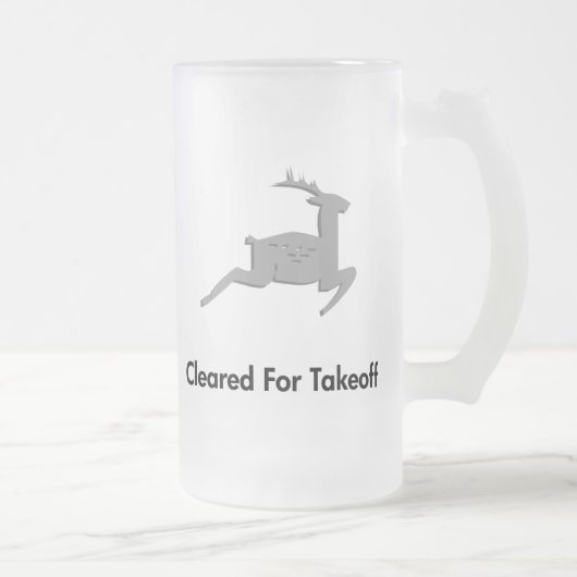 Rentier für Abflug freigegeben Mattglas Bierglas (Rechts)