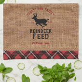 Rentier Füttre - Personalisieren Geschirrtuch (Gefaltet)