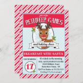 Rentier Games - Weihnachtsfeier Party Einladung (Vorne/Hinten)