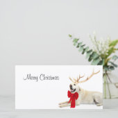 Rentier gelbe Labrador Feiertagskarte (Stehend Vorderseite)