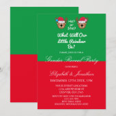 Rentier Gender Reveal Einladung (Vorne/Hinten)