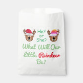Rentier Gender Reveal Geschenktütchen (Vorderseite)