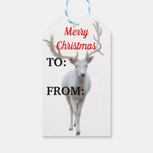 Rentier-Geschenkmarke Geschenkanhänger (Rückseite)
