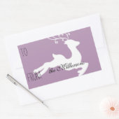 Rentier-Geschenkmarke Rechteckiger Aufkleber (Umschlag)