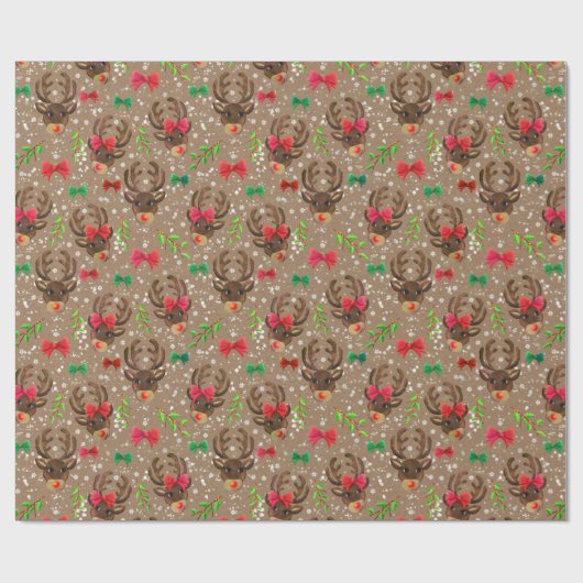 Rentier Geschenkpapier (Flach)