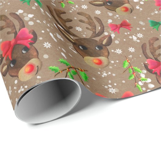 Rentier Geschenkpapier (Rolleneckpunkt)