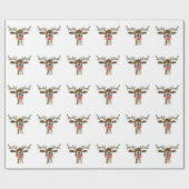 Rentier Geschenkpapier (Flach)