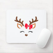 Rentier-Gesicht Weihnachtskostüm Xmas Pyjama G Mousepad (Mit Mouse)