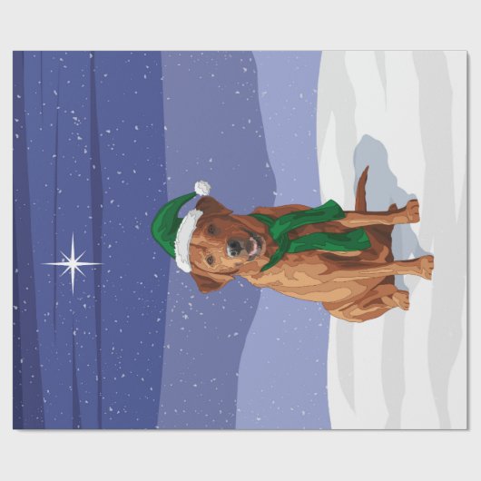 Rentier gibt Rabbit Snowman Carrot Nose Geschenkpapier (Flach)