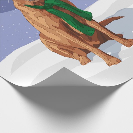 Rentier gibt Rabbit Snowman Carrot Nose Geschenkpapier (Ecke)