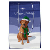 Rentier gibt Rabbit Snowman Carrot Nose Mittlere Geschenktüte (Rückseite)