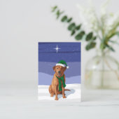 Rentier gibt Rabbit Snowman Carrot Nose Visitenkarte (Stehend Vorderseite)