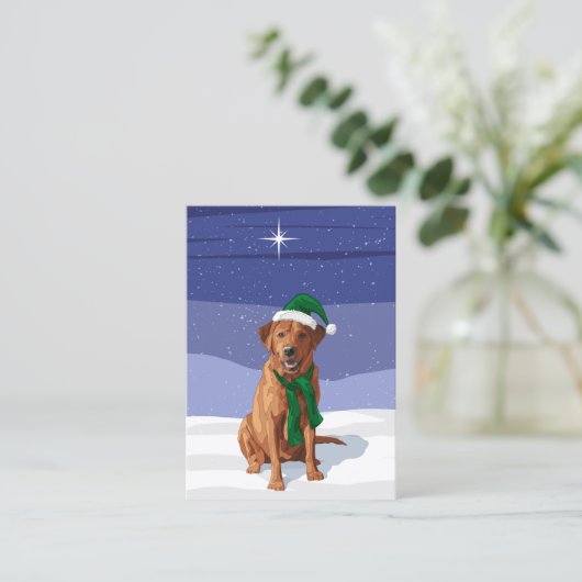 Rentier gibt Rabbit Snowman Carrot Nose Visitenkarte (Stehend Vorderseite)