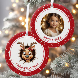 Rentier Girl Name Weihnachtsgebäck Foto Ornament