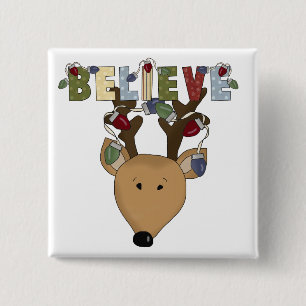 Rentier Glaube Holiday Tshirts und Geschenke Button