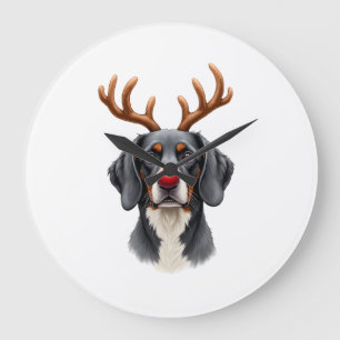 Rentier Great Dane Weihnachten Great Dane Hundemut Große Wanduhr