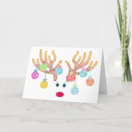 Rentier-Grußkarte Feiertagskarte