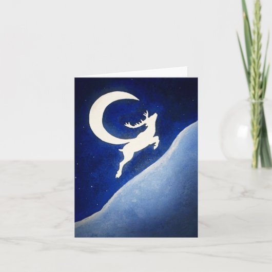 Rentier-Grußkarte Feiertagskarte (Vorderseite)