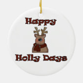 Rentier Happy Holly Days Ornament (Hinten)