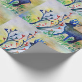 Rentier Hearts Liebe Matte Wrapping Paper Geschenkpapier (Ecke)