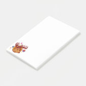 Rentier / Hirsch / Weihnachten + Ihre Idee Post-it Klebezettel (angewinkelt)