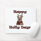 Rentier Holly Days Tshirts und Geschenke Mousepad (Mit Mouse)