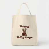 Rentier Holly Days Tshirts und Geschenke Tragetasche (Vorne)