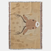 Rentier-Illustration auf braunem Hintergrund Decke (Vorderseite Vertikal)