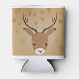 Rentier-Illustration auf braunem Hintergrund Dosenkühler