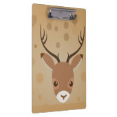 Rentier-Illustration auf braunem Hintergrund Klemmbrett (Rechts)